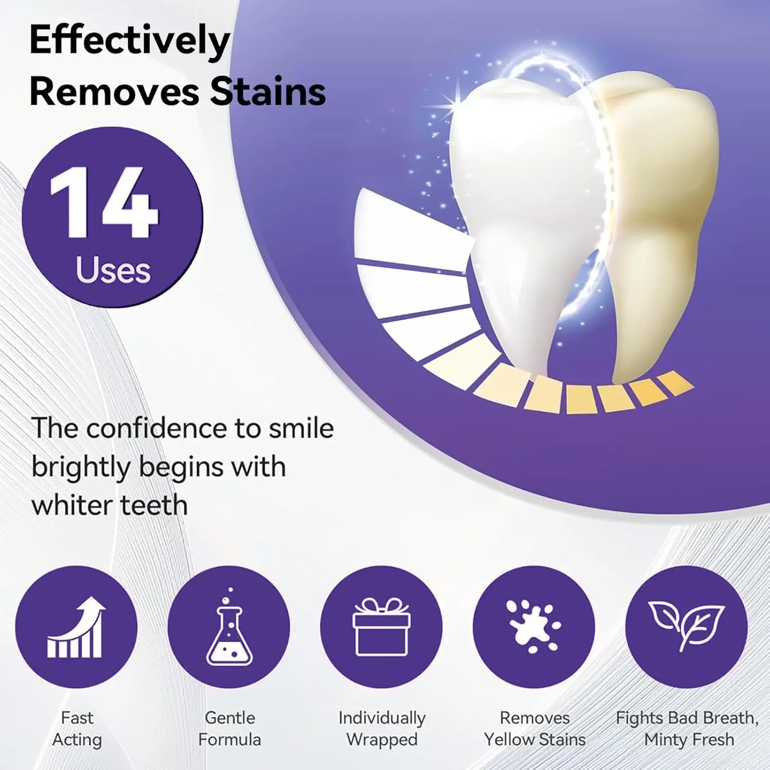 14/28 strips purple teeth whitening kit – remove plaque & stains instant color corrector for yellow teeth oral hygiene care 14/28 strips purple teeth whitening kit – remove plaque & stains instant color corrector for yellow teeth oral hygiene care